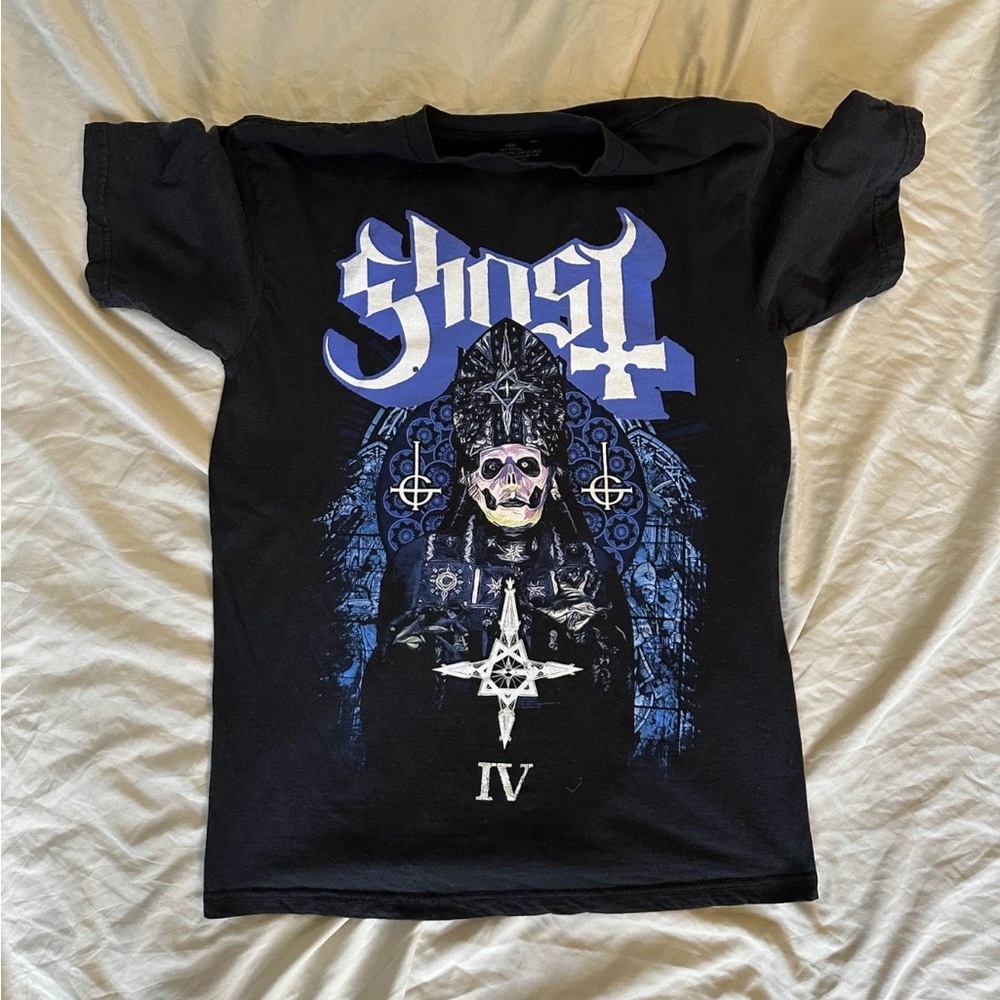 Ghost Band Tee - Black and Blue Graphic Tee